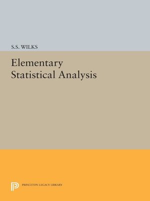 cover image of Elementary Statistical Analysis
